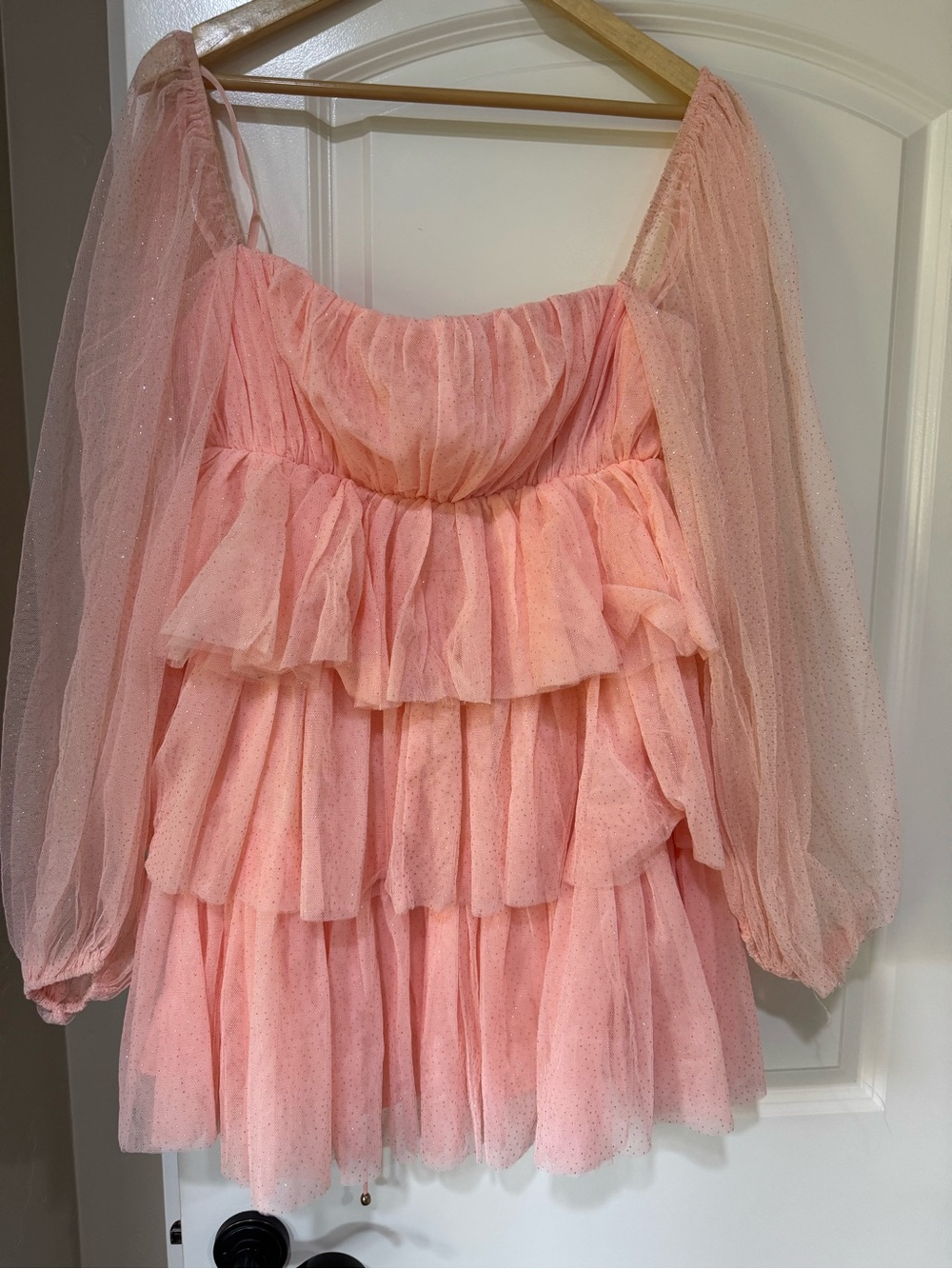 Angel Biba Pink Ruffle Tulle Party Dress